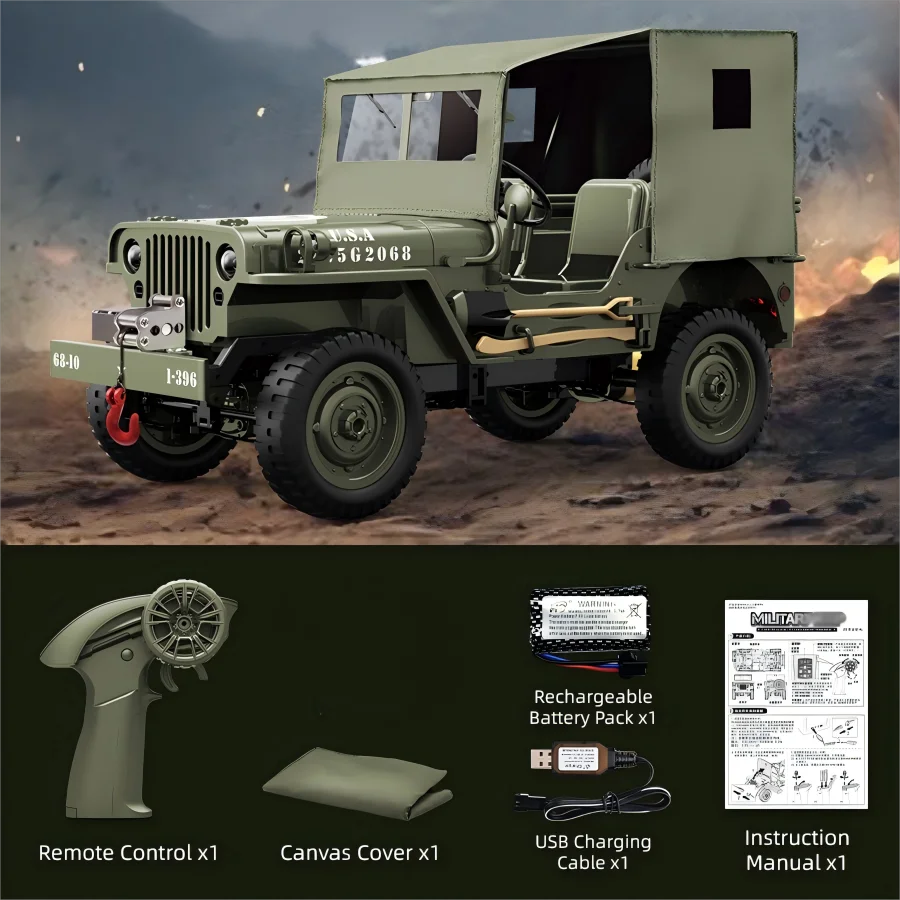 ๐ 1:10 Remote Control Jeep โ Adventure-Ready & Highly Detailed! ๐ฟ๐