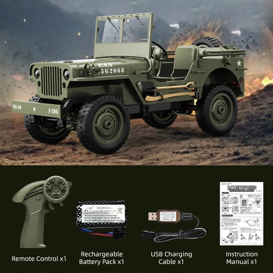๐ 1:10 Remote Control Jeep โ Adventure-Ready & Highly Detailed! ๐ฟ๐