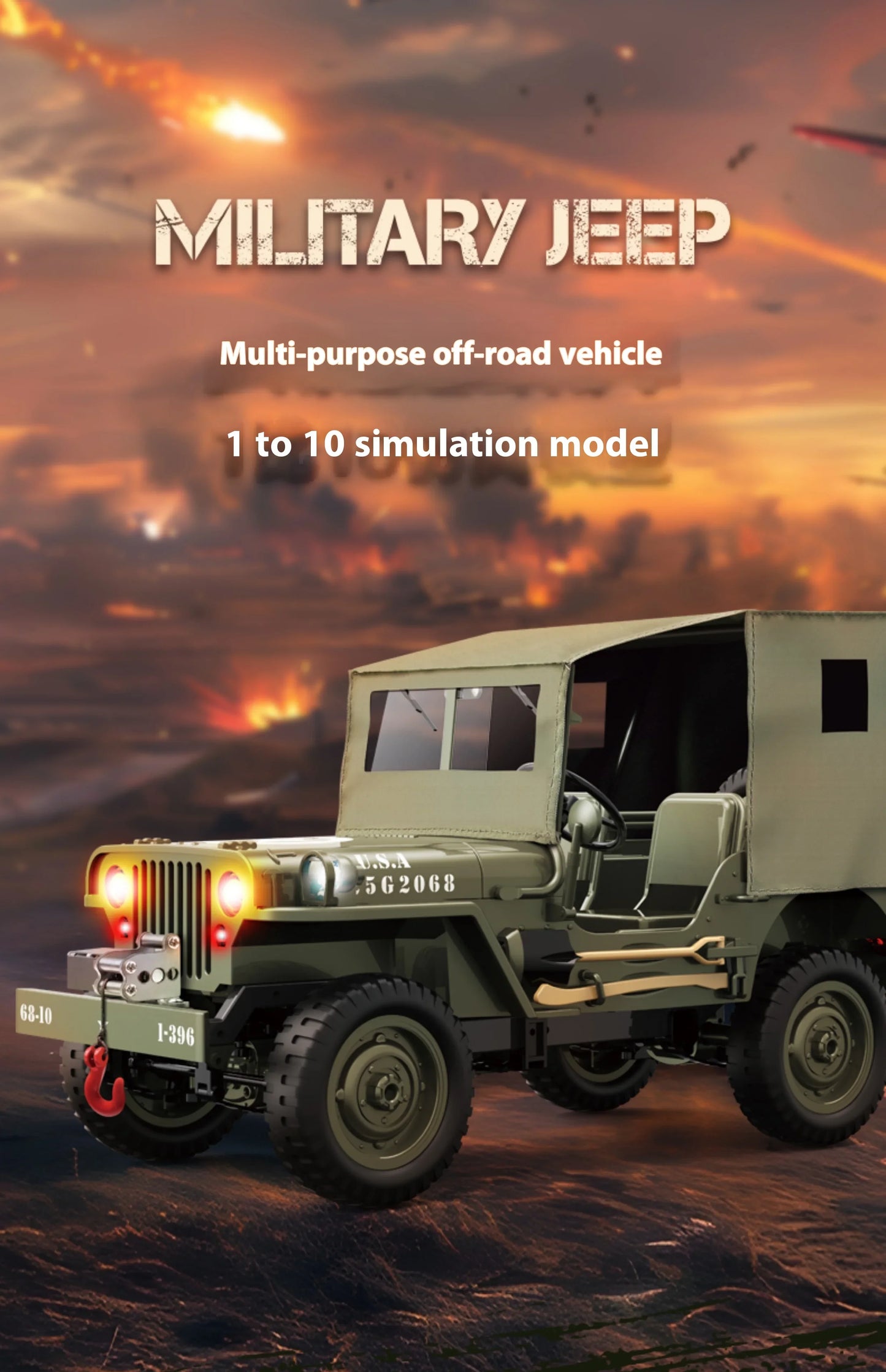 ๐ 1:10 Remote Control Jeep โ Adventure-Ready & Highly Detailed! ๐ฟ๐