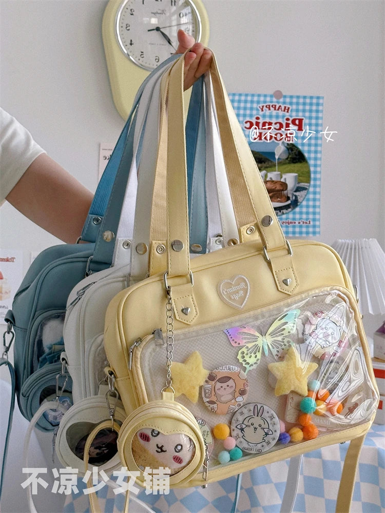 Shoulder Messenger Bag To Display Plushies and Trinkets
