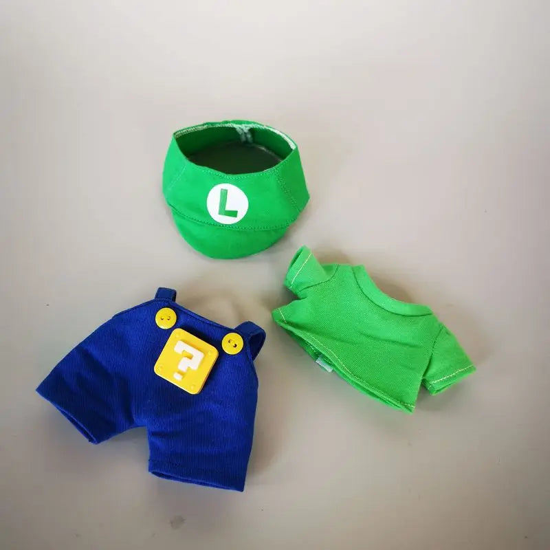 17cm Labubu Clothes ā Super Mario Cosplay Outfit (Clothes Only)