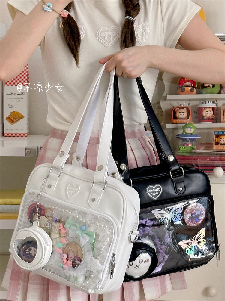 Shoulder Messenger Bag To Display Plushies and Trinkets