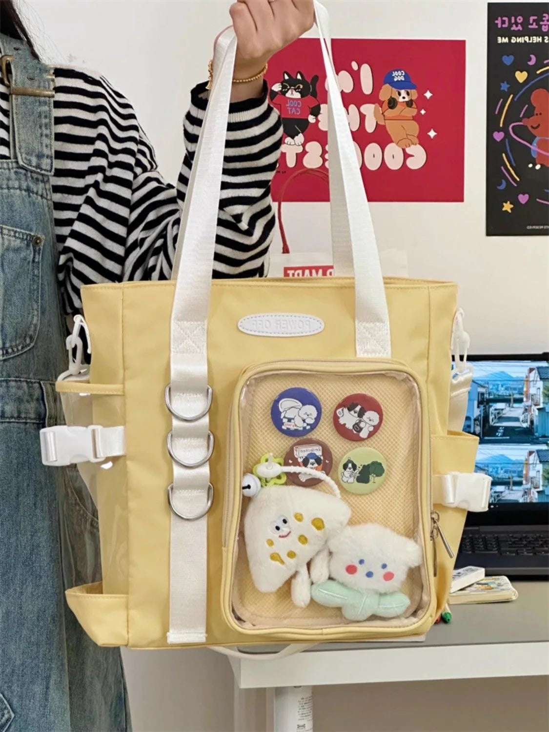 Kawaii Shoulder Bag Nylon Purses and Handbags Tote Crossbody Bags