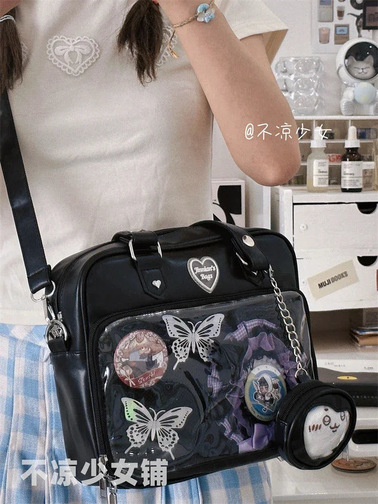 Shoulder Messenger Bag To Display Plushies and Trinkets