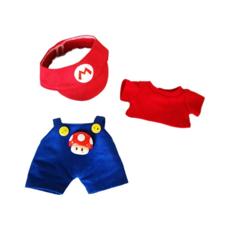 17cm Labubu Clothes – Super Mario Cosplay Outfit (Clothes Only)