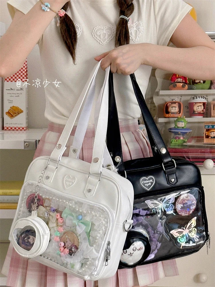 Shoulder Messenger Bag To Display Plushies and Trinkets