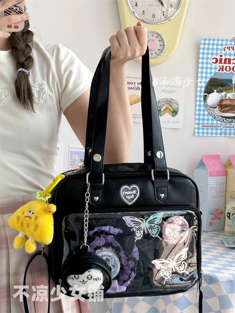 Shoulder Messenger Bag To Display Plushies and Trinkets