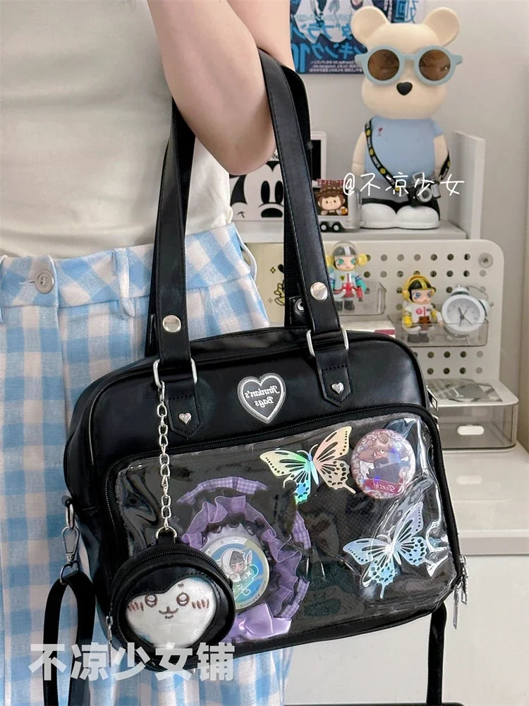 Shoulder Messenger Bag To Display Plushies and Trinkets