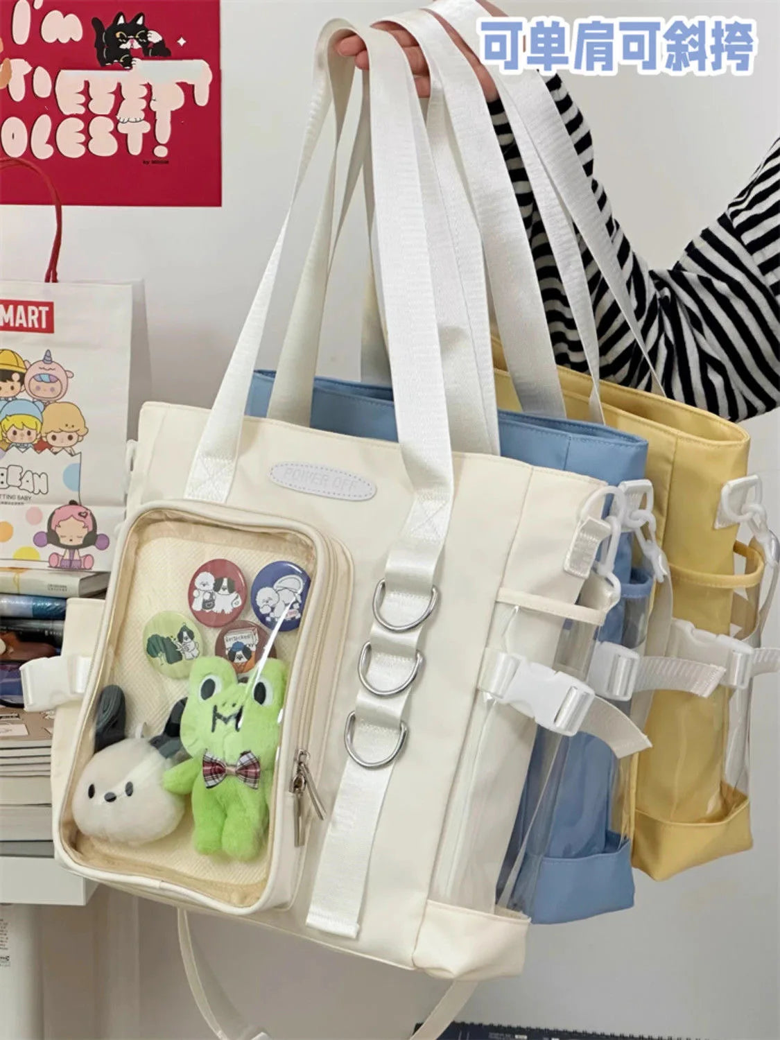 Kawaii Shoulder Bag Nylon Purses and Handbags Tote Crossbody Bags