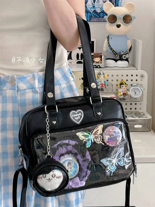 Shoulder Messenger Bag To Display Plushies and Trinkets
