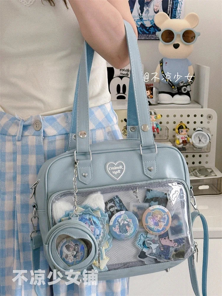 Shoulder Messenger Bag To Display Plushies and Trinkets