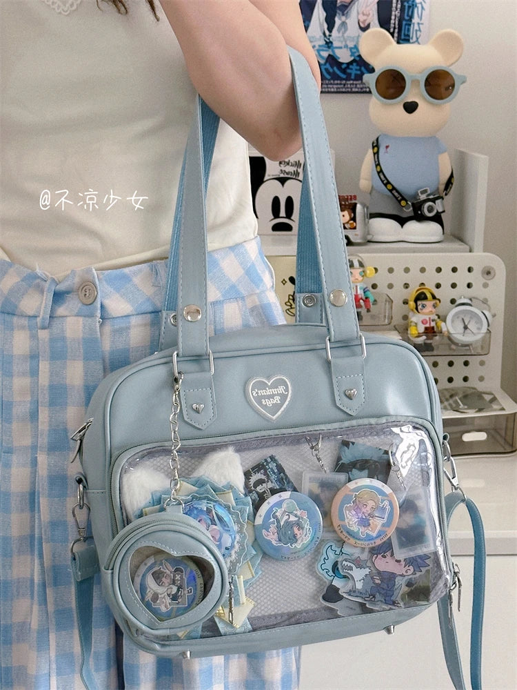 Shoulder Messenger Bag To Display Plushies and Trinkets