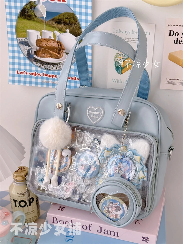 Shoulder Messenger Bag To Display Plushies and Trinkets
